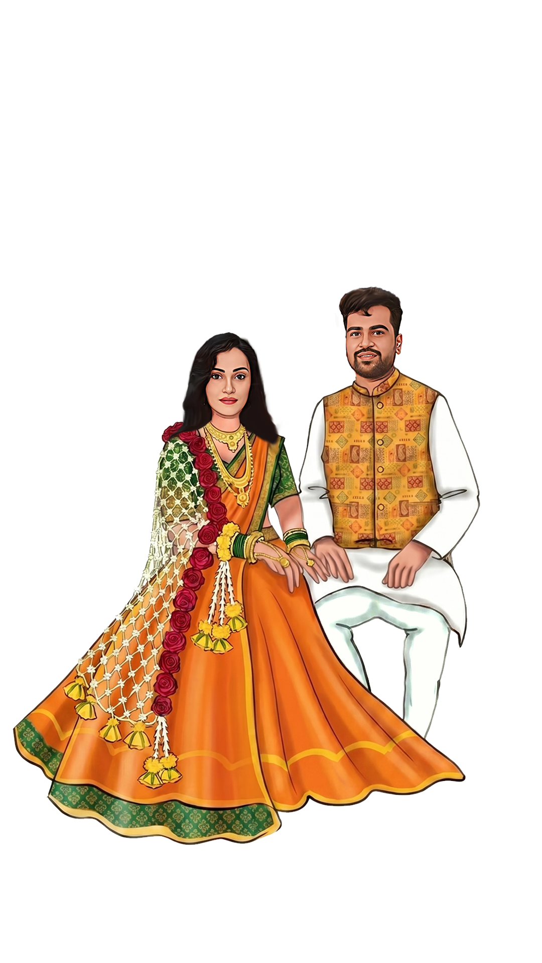 Haldi celebration illustration